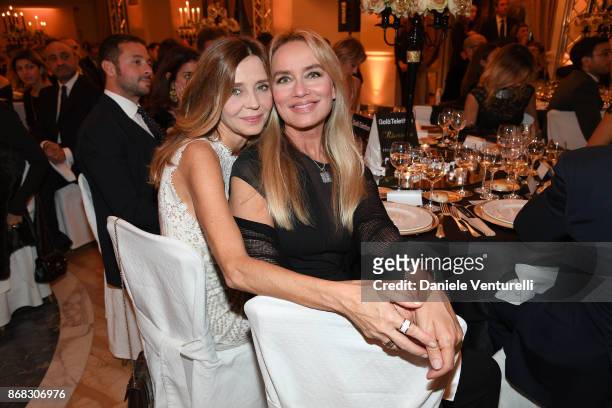 Eliana Miglio and Gloria Guida attend Telethon Gala during the 12th Rome Film Fest at Villa Miani on October 30, 2017 in Rome, Italy.