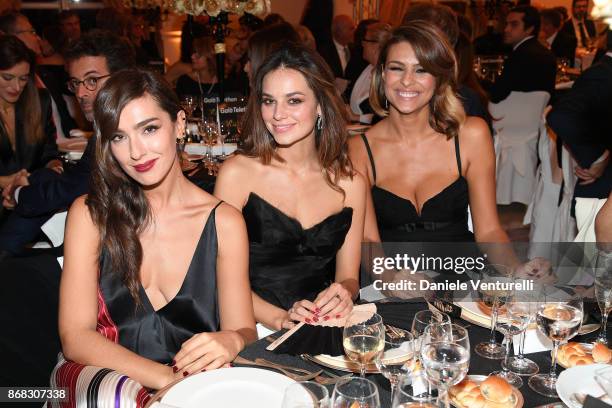 Stella Egitto, Katy Saunders and Cristina Chiabotto attend Telethon Gala during the 12th Rome Film Fest at Villa Miani on October 30, 2017 in Rome,...