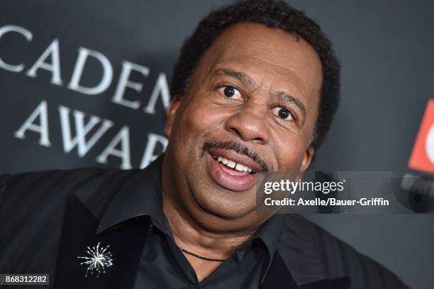 Actor Leslie David Baker arrives at the 2017 AMD British Academy Britannia Awards at The Beverly Hilton Hotel on October 27, 2017 in Beverly Hills,...
