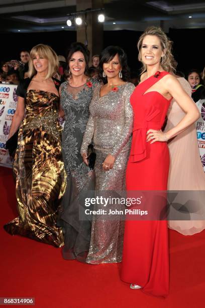 Kate Garraway, Susanna Reid, Ranvir Singh and Charlotte Hawkins attend the Pride Of Britain Awards at Grosvenor House, on October 30, 2017 in London,...