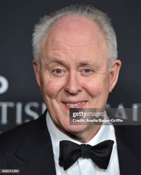 Actor John Lithgow arrives at the 2017 AMD British Academy Britannia Awards at The Beverly Hilton Hotel on October 27, 2017 in Beverly Hills,...