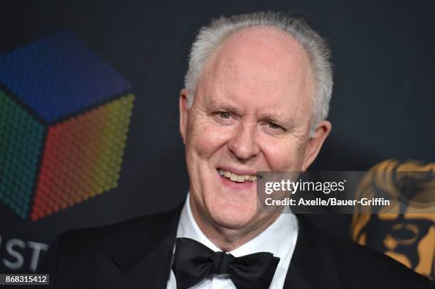 Actor John Lithgow arrives at the 2017 AMD British Academy Britannia Awards at The Beverly Hilton Hotel on October 27, 2017 in Beverly Hills,...