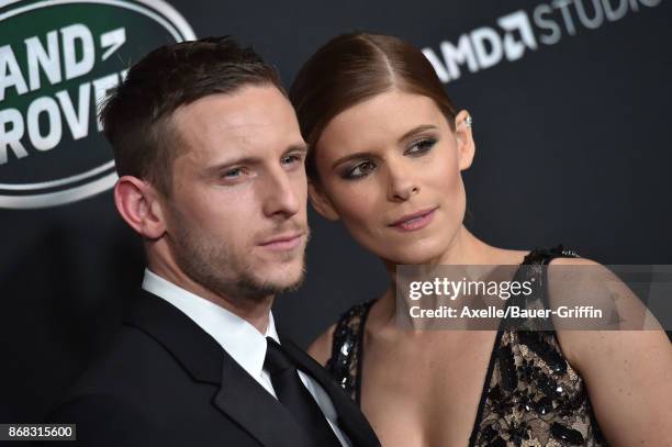 Actors Jamie Bell and Kate Mara arrive at the 2017 AMD British Academy Britannia Awards at The Beverly Hilton Hotel on October 27, 2017 in Beverly...