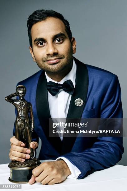 Actor and filmmaker Aziz Ansari is photographed at the 2017 AMD British Academy Britannia Awards on October 27, 2017 in Los Angeles, California.