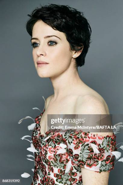 Actress Claire Foy is photographed at the 2017 AMD British Academy Britannia Awards on October 27, 2017 in Los Angeles, California.