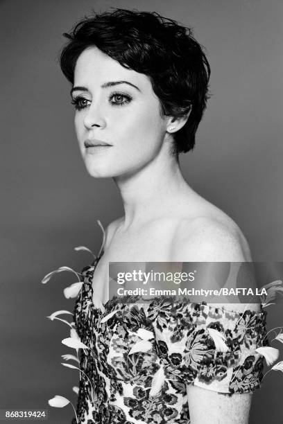 Actress Claire Foy is photographed at the 2017 AMD British Academy Britannia Awards on October 27, 2017 in Los Angeles, California.