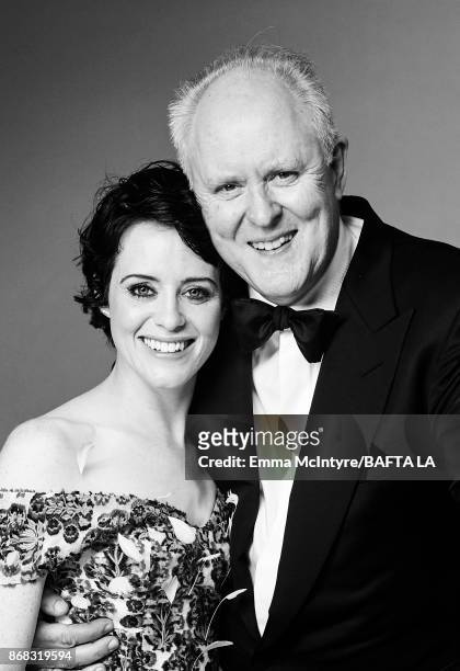 Actors Claire Foy and John Lithgow are photographed at the 2017 AMD British Academy Britannia Awards on October 27, 2017 in Los Angeles, California.