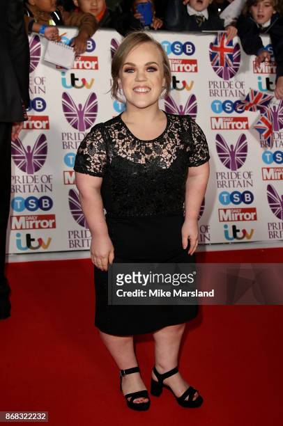 Ellie Simmonds attends the Pride Of Britain Awards at Grosvenor House, on October 30, 2017 in London, England.
