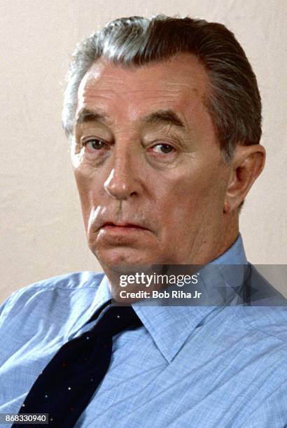 Actor Robert Mitchum on October 18, 1988 in Los Angeles, California.