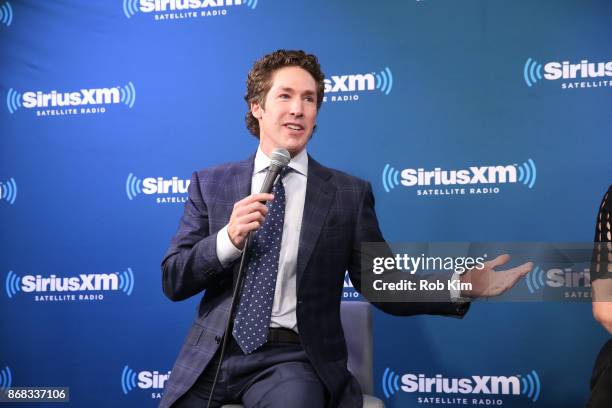 Joel Osteen hosts a special edition of Sirius XM's Joel Osteen Live from Sirius XM Studios on Monday, October 23, 2017 in New York City.