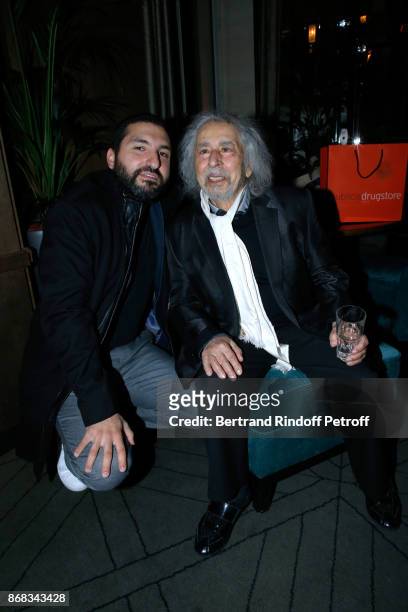 Trumpeter Ibrahim Maalouf and composer Francis Lai attend Claude Lelouch celebrates his 80th Birthday at Restaurant Victoria on October 30, 2017 in...