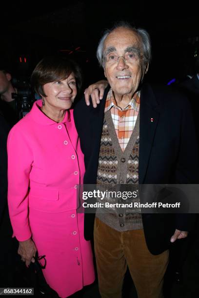 Macha Meril and her husband Michel Legrand attend Claude Lelouch celebrates his 80th Birthday at Restaurant Victoria on October 30, 2017 in Paris,...