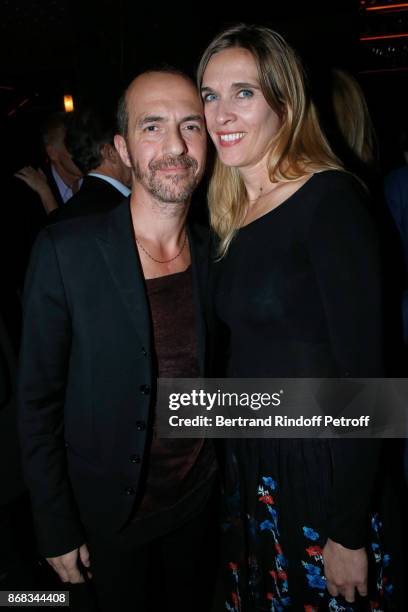 Singer Calogero and his companion Marie Bastide attend Claude Lelouch celebrates his 80th Birthday at Restaurant Victoria on October 30, 2017 in...