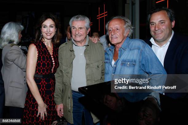 Elsa Zylberstein, Claude Lelouch,Didier Barbelivien, who wrote a song especially for Claude Lelouch, and CEO of Moma Group, Benjamin Patou attend...