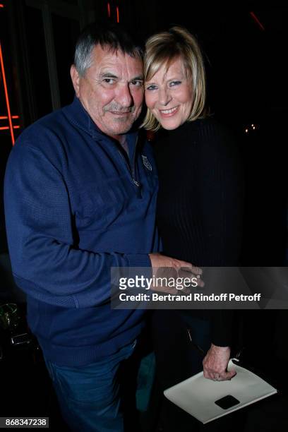 Jean-Marie Bigard and Chantal Ladesou attend Claude Lelouch celebrates his 80th Birthday at Restaurant Victoria on October 30, 2017 in Paris, France.