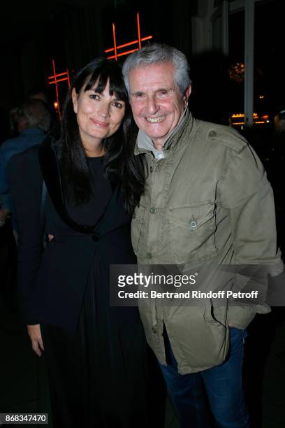 Valerie Perrin and Claude Lelouch attend Claude Lelouch celebrates his 80th Birthday at Restaurant Victoria on October 30, 2017 in Paris, France.