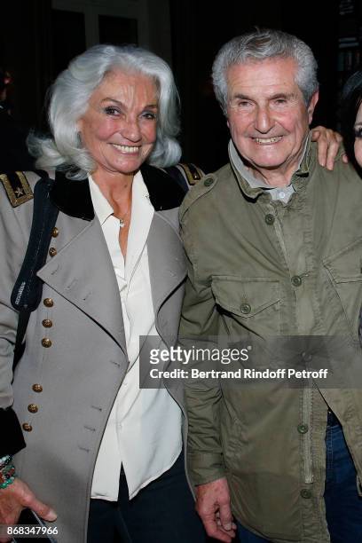 Claude Lelouch and his sister Martine Lelouch attend Claude Lelouch celebrates his 80th Birthday at Restaurant Victoria on October 30, 2017 in Paris,...