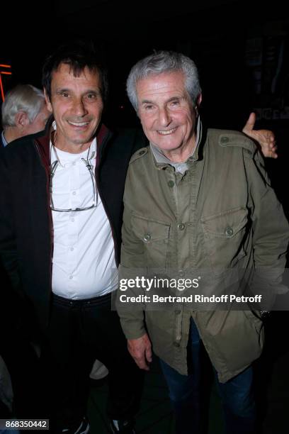 Herve Picard and Claude Lelouch attend Claude Lelouch celebrates his 80th Birthday at Restaurant Victoria on October 30, 2017 in Paris, France.