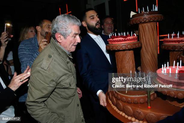 Claude Lelouch celebrates his 80th Birthday at Restaurant Victoria on October 30, 2017 in Paris, France.