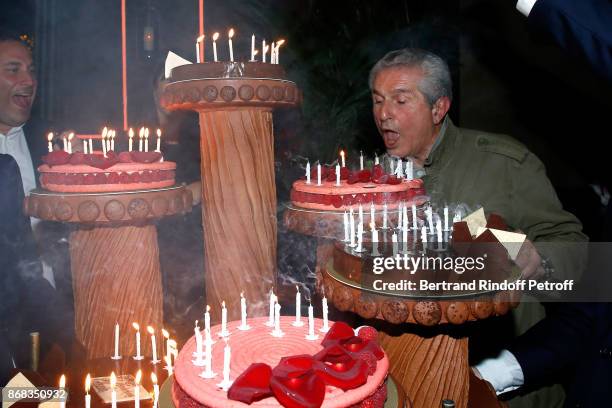 Claude Lelouch celebrates his 80th Birthday at Restaurant Victoria on October 30, 2017 in Paris, France.