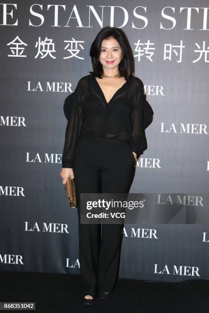 Actress Cherie Chung attends the release conference of Lamer on October 30, 2017 in Beijing, China.