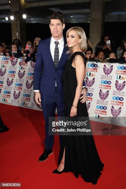 Katherine Kelly and Ryan Clark attend the Pride Of Britain Awards at Grosvenor House, on October 30, 2017 in London, England.