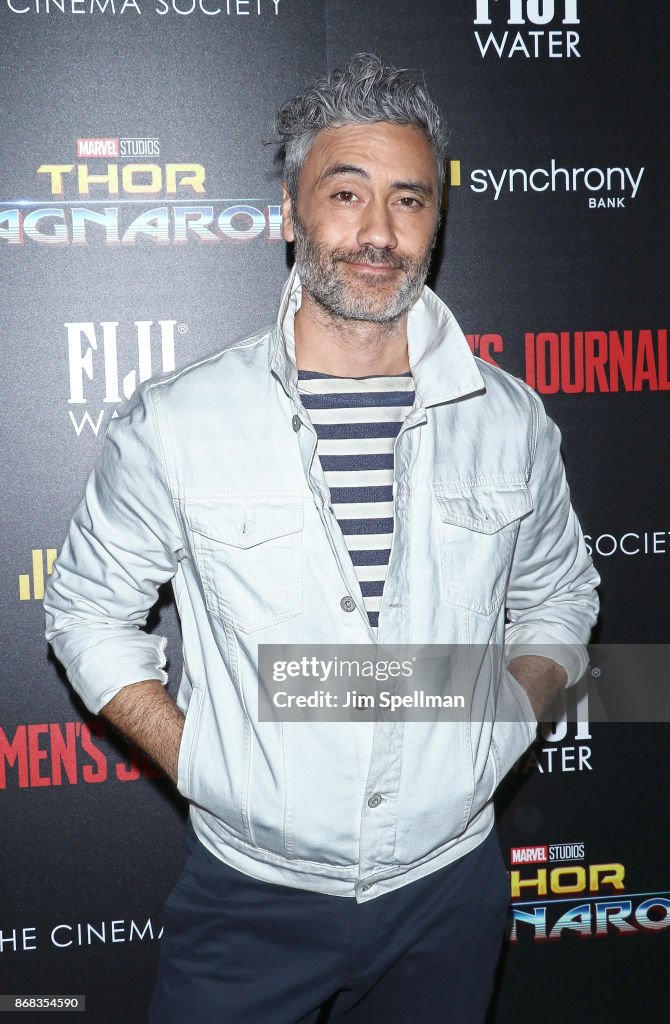 The Cinema Society With FIJI Water, Men's Journal And Synchrony Host A Screening Of Marvel Studios' "Thor: Ragnarok" - Arrivals