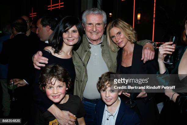 Claude Lelouch, his daughters Salome Lelouch, Sarah Lelouch and his grandsons attend Claude Lelouch celebrates his 80th Birthday at Restaurant...