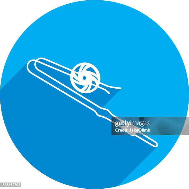 gyroscope toy icon silhouette - gyroscope balance stock illustrations