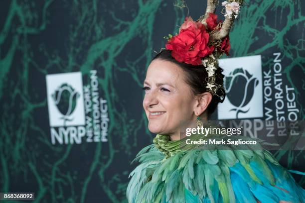 Executive Director Deborah Marton attends the Bette Midler's 2017 Hulaween Event Benefiting The New York Restoration Project at Cathedral of St. John...