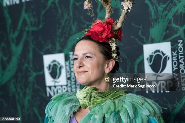 Executive Director Deborah Marton attends the Bette Midler's 2017 Hulaween Event Benefiting The New York Restoration Project at Cathedral of St. John...