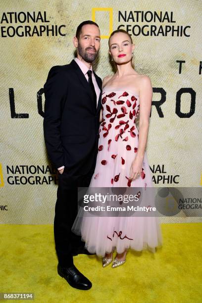 Michael Polish and Kate Bosworth attend the premiere of National Geographic's "The Long Road Home" at Royce Hall on October 30, 2017 in Los Angeles,...