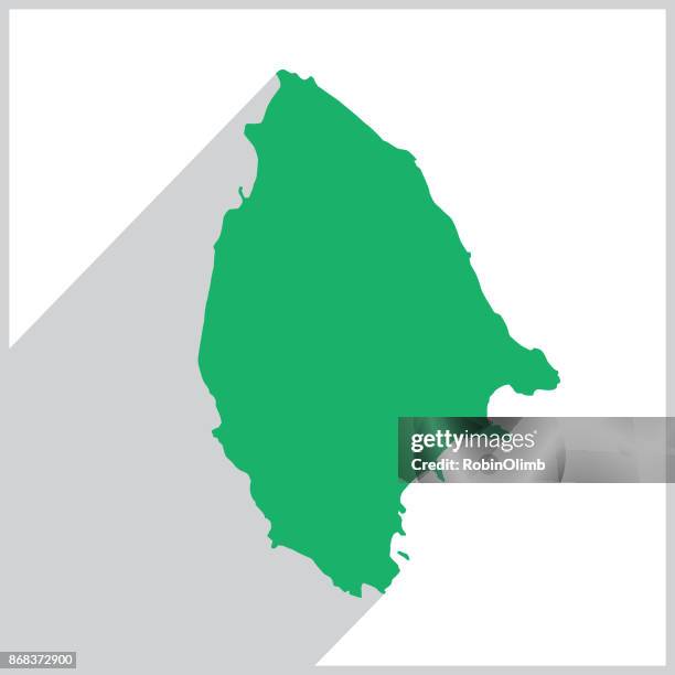 la digue green map icon - seychelles stock illustrations