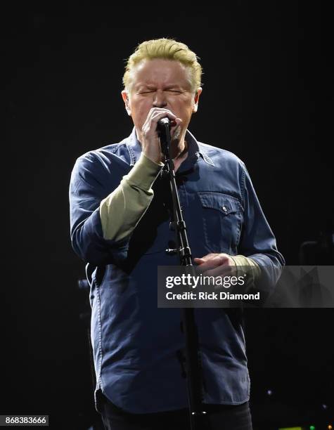 Don Henley of the Eagles performs during SiriusXM presents the Eagles in their first ever concert at the Grand Ole Opry House on October 29, 2017 in...