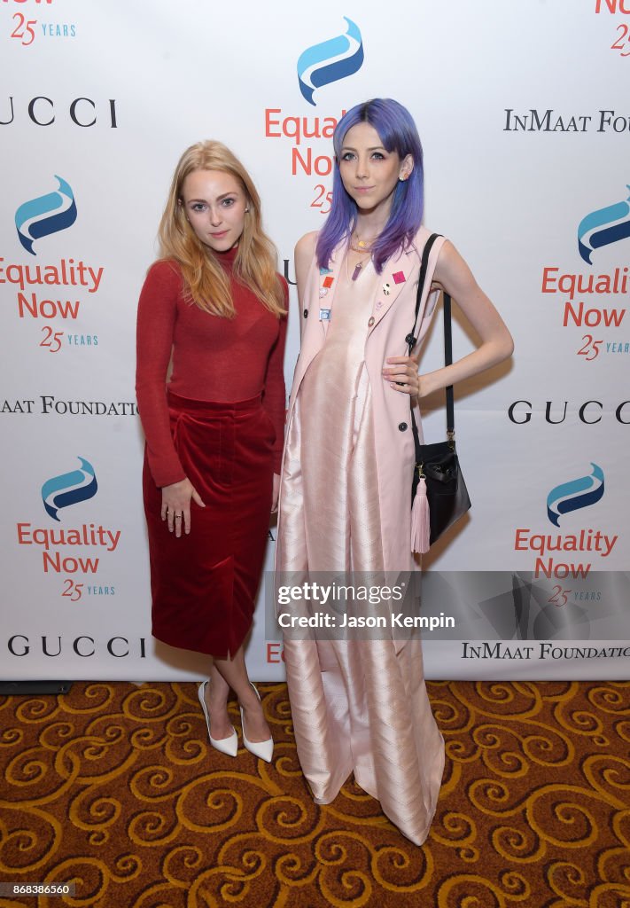 Actress AnnaSophia Robb and Scarlett Curtis attend as Equality Now