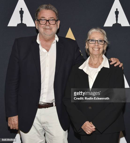 Cinematographer Guillermo Navarro and Bertha Navarro attend The Academy Presents a Screening and Conversation for "Pan's Labyrinth" at Samuel Goldwyn...