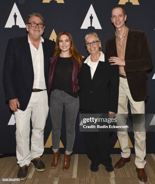 Guillermo Navarro, Ivana Baquero, Bertha Navarro, and Doug Jones attend The Academy Presents a Screening and Conversation for "Pan's Labyrinth" at...