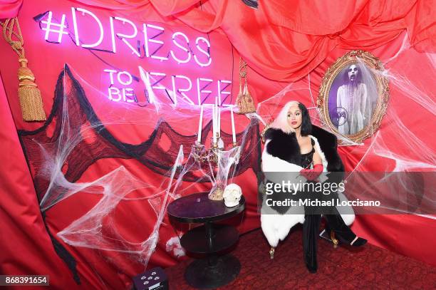Cardi B attends BACARDI presents Dress To Be Free with performances by Cardi B and Les Twins at House of Yes on October 30, 2017 in New York City.