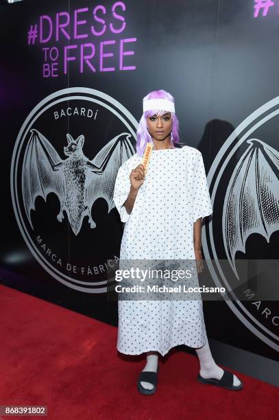 Vashtie, dressed as Kaz Kaan from the anime Neo Yokio, attends BACARDI presents Dress To Be Free with performances by Cardi B and Les Twins at House...