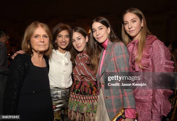 Gala Co-Chair Gloria Steinem, Global Executive Director, Equality Now Yasmeen Hassan, Alana Haim, Danielle Haim and Este Haim of Haim attend as...