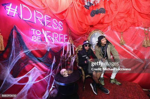 Laurent Bourgeois and Larry Nicolas Bourgeois of Les Twins attend BACARDI presents Dress To Be Free with performances by Cardi B and Les Twins at...