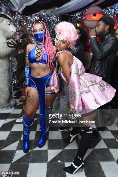 Slick Woods attends BACARDI presents Dress To Be Free with performances by Cardi B and Les Twins at House of Yes on October 30, 2017 in New York City.