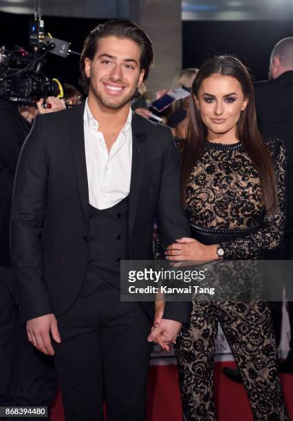 Kem Cetinay and Amber Davies attend the Pride Of Britain Awards at the Grosvenor House on October 30, 2017 in London, England.
