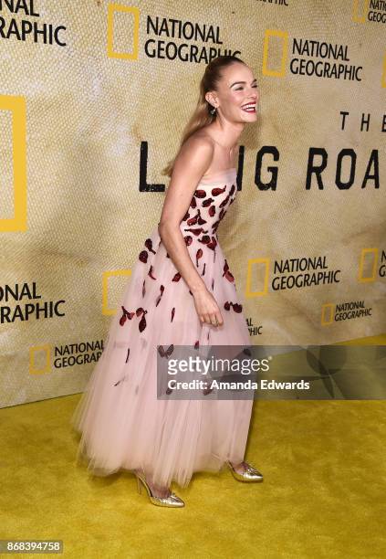 Actress Kate Bosworth arrives at the premiere of National Geographic's "The Long Road Home" at Royce Hall on October 30, 2017 in Los Angeles,...
