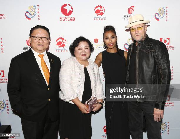 James Su, Slina Su, Khandi Alexander and Michael Rooker at the 13th Annual Chinese American Film Festival Golden Angel Awards Ceremony at Paramount...