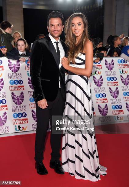 Peter Andre and Emily MacDonagh attend the Pride Of Britain Awards at the Grosvenor House on October 30, 2017 in London, England.