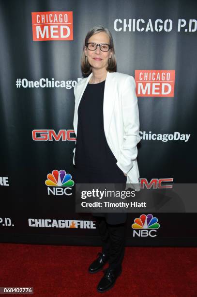 Amy Morton attends the One Chicago party during NBC's "One Chicago" press day on October 30, 2017 in Chicago, Illinois.