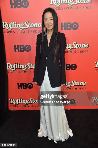 Vera Wang attends "Rolling Stone Stories From The Edge" World Premiere at Florence Gould Hall on October 30, 2017 in New York City.