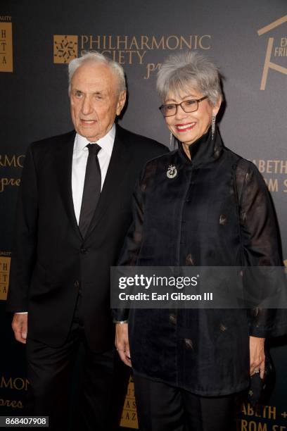 Frank Gehry and Berta Gehry attend the 50th Anniversary Of South Coast Plaza at Segerstrom Center For The Arts on October 30, 2017 in Costa Mesa,...