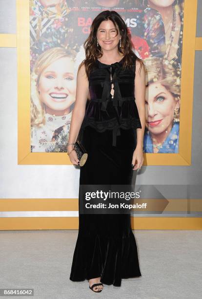 Actress Kathryn Hahn arrives at the Los Angeles Premiere of "A Bad Moms Christmas" at Regency Village Theatre on October 30, 2017 in Westwood,...